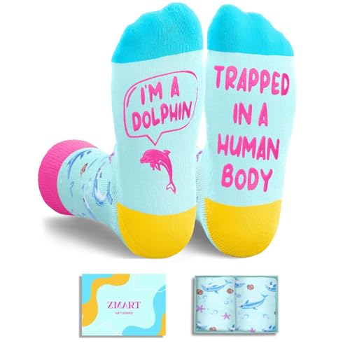 Zmart Dolphin Gifts for Men Women - Dolphin Socks Sea Animal Gifts Stocking...