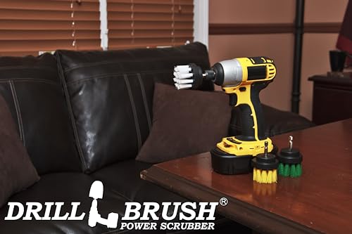 Image of Bathroom Brush Cleaner for Shower - Toilet Scrubber Brush - Spin Brush - Scrubbing Brush for Cleaning - Car Detailing Brushes Interior - Detail Brush Set - Narrow Cleaning Brush - Oven Cleaning Brush