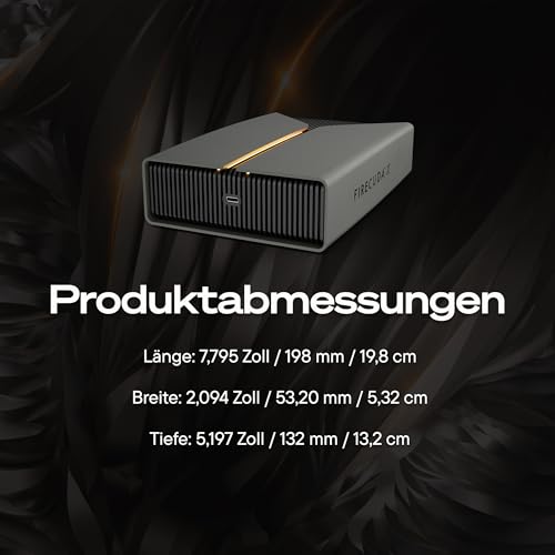 Seagate FireCuda X Vault Externe 8-TB-Externe Festplatte (HDD) – USB-C, RGB-Beleuchtung, Zertifiziert für Xbox auf PC, inklusive einmonatigem Xbox Ultimate Game Pass und Rescue-Dienste (STNL8000400) – Ansicht 7
