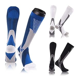 Nakeey Sport Kompressionsstrümpfe Herren & Damen Kompressionssocken Stützstrümpfe Thrombosestrümpfe Compression Socks für Sport, Fußball, Flug, Laufen, Kompressionssocken