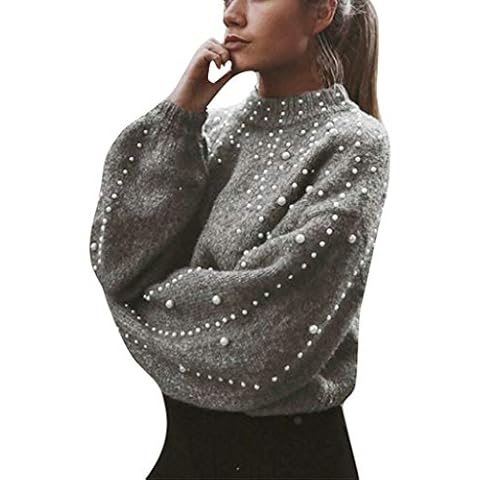 Pull Femme Chic Ample avec Perles Cover