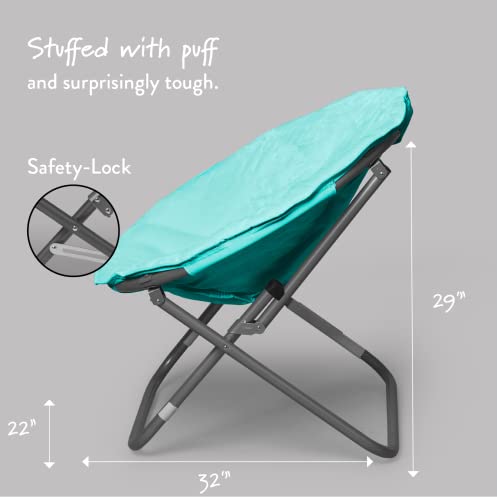 Sillón Plegable Peluche Azul miniatura 2