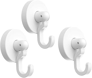 Cabilock 3pcs Hook up Swivel Hooks Suction Cup Hook Heavy Duty Hook Bathroom Suction Hooks Shower Hook Wall Hanger Wall Hangers Self-Adhesive Hooks Punch Free Hooks Sponge Wall Hook White