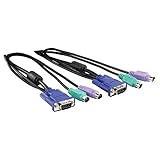 CMP-KVMCAB15 Konig Câble VGA + 2X PS/2 KVM 3 m