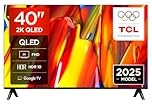 TCL 40V5C-UK 40Inch Full HD Smart QLED Direct LED TV with Android TV​ & HDR - Compatible with Google Cast & Google Home, Slim Design