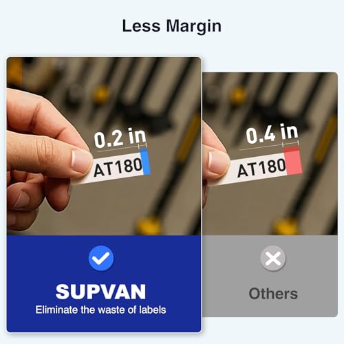 image for SUPVAN E11 Bluetooth Label Maker Machine with 4 Tapes, Support Keyboar