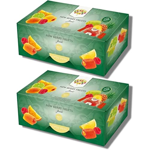 New Berry Fruits with Liquid Centre Bundle with Jelly Fruits Bundle of 2 Newberry Jewels 250g by The Great British Kitchen