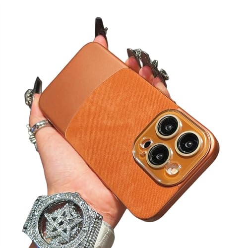 Housse de protection caméra iPhone 15 Pro étui de chargement sans fil magnétique marron