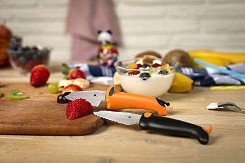 Kuhn Rikon "Kinder Kitchen" Knife Set (Set Of 2), Black/Orange #TOP3