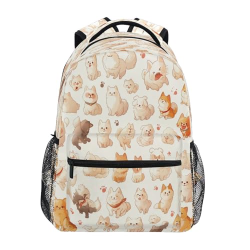 Sac à dos scolaire chiens blancs le cadeau de rentrée idéal pour enfants