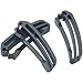 FMHXG 20PCS Strap Clip Buckle Double Layer Open End Webbing Clip 38mm Inner Diameter Polypropylene Sliding Buckle Backpack Strap Retainer Black