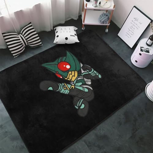 カーペット 仮面ライダー ラグ ラグマット 150×100cm おしゃれ 滑り止め 絨毯 じゅうたん 洗える 室内リビングマット 寝室 居間用 家庭用 オフィス用