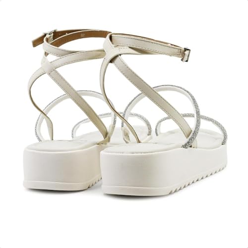 Sandalia Vizzano 6492.305 Brilho Papete Flatform Salto Baixo Feminino