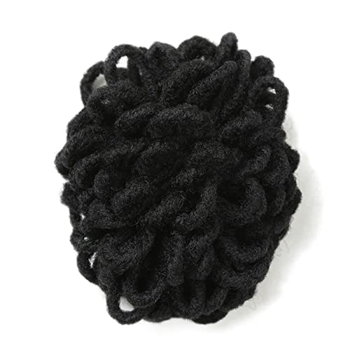 Melisay Dreadlocks Bun Afro Puff Cordón Cola de caballo Moños de pelo desordenado Pieza de pelo sintético Chignon Cola de caballo para mujeres negras Updo Hair Pieces Africa Style-#1