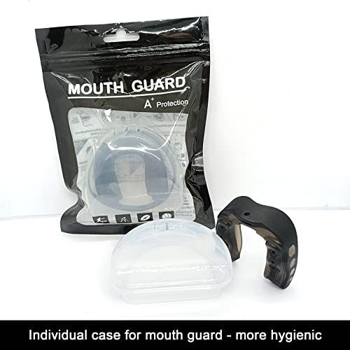 2Pcs Sports Mouth Guard With Case For Adult And Youth, Gum Shield, Mouldable Mouthguard For Boxing, Mma, Rugby, Martial Arts, Judo, Lacrosse, Hockey And All Contact Sports (Adult, Black-2Pcs) #TOP5