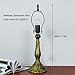errzom Tiffany Style Metal Table Lamp Base, 18'' Aluminum, Fits 12'' Tiffany Stained Glass Lampshades, E26 Bulb, Push Button