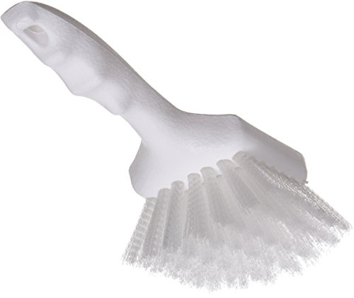 Image of SPARTA 4054200 Nylon Dish Scrub Brush, Utility Brush, Cleaning Brush With Hanging Hole For Kitchen, Restaurant, Home , 8 Inches, White, (Pack of 12)