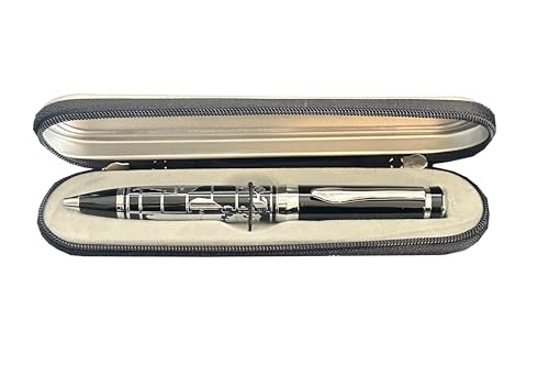 Design Gifts Executive World Map Ballpoint Pen in Zipper Box