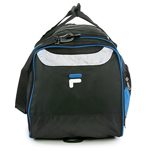 Fila Acer Large Sport Duffel Bag, Black/Blue, One Size #TOP7