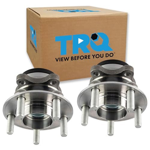 Image of TRQ Rear Left and Right Wheel Bearing and Hub Assembly Set 2 Piece Compatible with 15-21 Ford Edge FWD 17-20 Lincoln Continental FWD 16-18 MKX 19-23 Nautilus