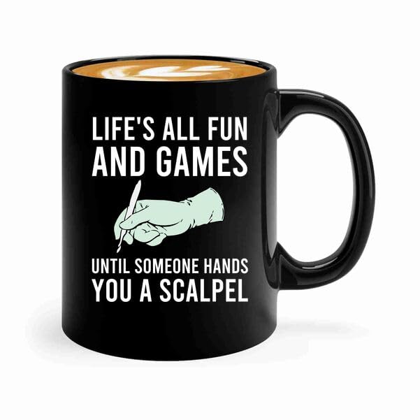 Surgical techs Coffee Mug 11oz Black -fun and games - medical hospital Funny Quotes care medicine uniform professional stethoscope surgical surgery sickness