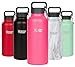 Healthy Human Stein Water Bottle - Thermos Vacuum Insulated 18/8 Stainless Steel Portable Water Bottle with Carabiner- Hot or Cold Liquid Container - 32oz Hawaiian Pink