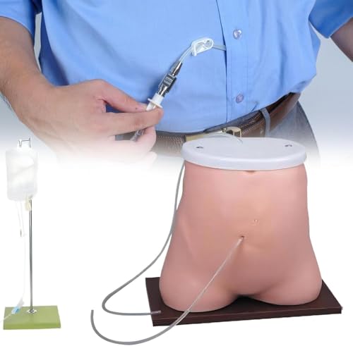 HEQIM Peritoneal Dialysis Nursing Model, Human Abdomen Model, Fistula Simulator for Medical Education and Demonstration, peritoneal Dialysis Patient Care Training Model.