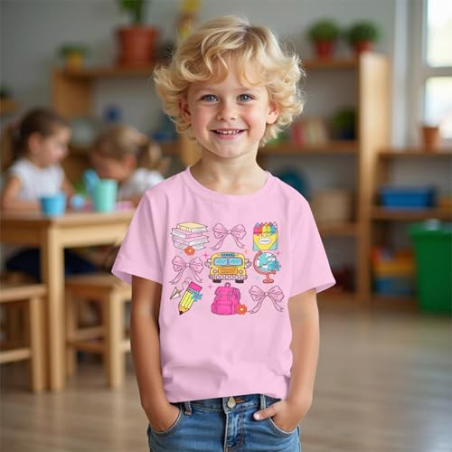 Image of Kindergarten Shirt for Girls Boys First Day of Preschool Shirts Back to School Outfits Little Kid School Tee Top