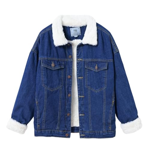 Image of Fashion Mens Denim Trucker Jackets Slim Fit Mens Jeans Jacket Cotton Outwear Coat Long Sleeve Plus Size Male