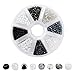 SEWACC 1 Boîte Lampadaire Perles de Verre Pierre Précieuse Entretoise Perles Lâches pour Bracelets Bracelets Collier Bijoux Fabrication Noire 3Mm