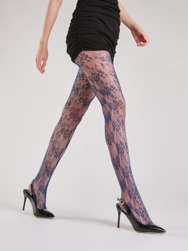 Image of TBFT Guling one pair sexy black or hot pink stockings pantyhose fishnet tights lace leggings for women Christmas rose pattern