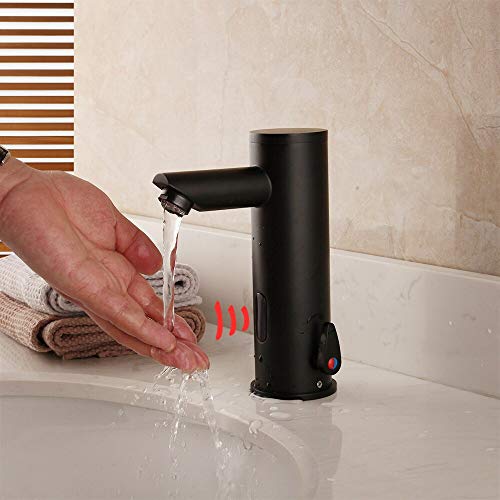 Mitigeur eau chaude froide en laiton massif noir mat haute durabilité