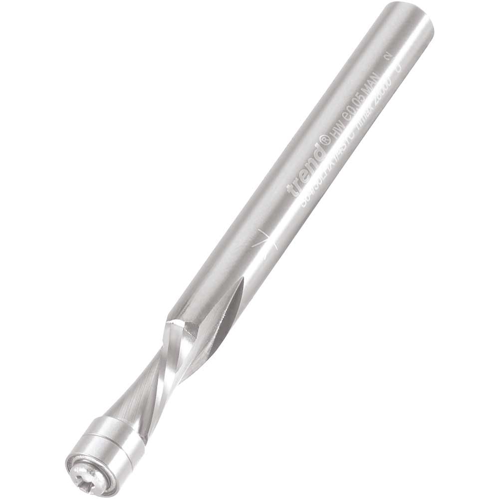 Trend STC Bearing Guided Spiral Downcut Aluminium Router Cutter 6.35MM 12.7mm 1/4"