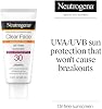 Protector solar en loción Neutrogena Clear Face SPF 30, 3 fl oz | Para piel propensa al acné, protección de amplio espectro UVA/UVB, sin fragancia, sin oxibenzona, resistente al agua (80 min), protección solar, 3 fl oz (paquete de 1) 4