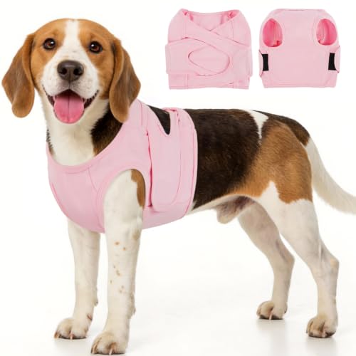 Image of BRKURLEG Dog Chest Recovery Suit After Surgery, Pink L