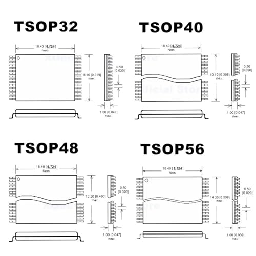 Kit de adaptadores de chip TSOP para programador T76 con disipación de calor integrada 5