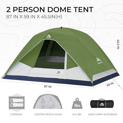 Camping Tent,2/4/6 Person Tent with Rainfly & Large Mesh Windows, Waterproof, Easy Setup - Tents for Family,Camping, Hiking,Backpacking and Outdoor image 1