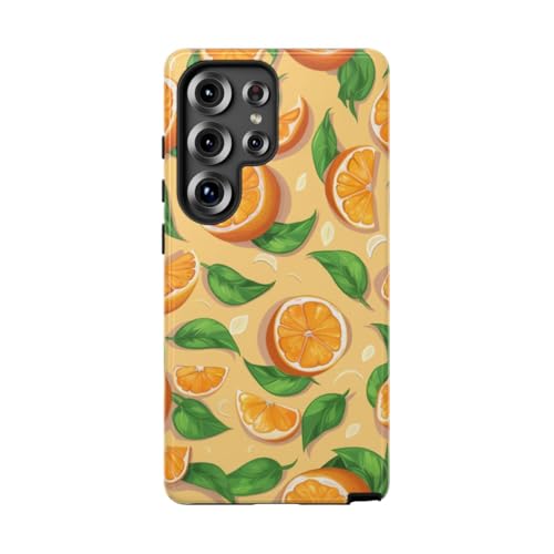 Coque Galaxy S25 Ultra orange fruit rigide pour un style été