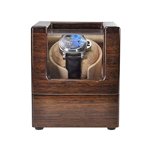 Remontoir montre en cuir marron avec moteur à pile silencieux