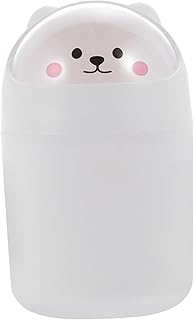 HOMSFOU Desktop Trash Can Toy Container Slim Trash Can Plastic Trash Can Bathroom Trash Can Cosmetic Brush