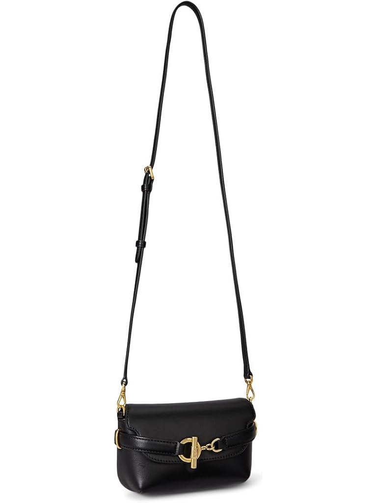 Black Lauren Ralph Lauren Leather Small Blaike Crossbody Bag