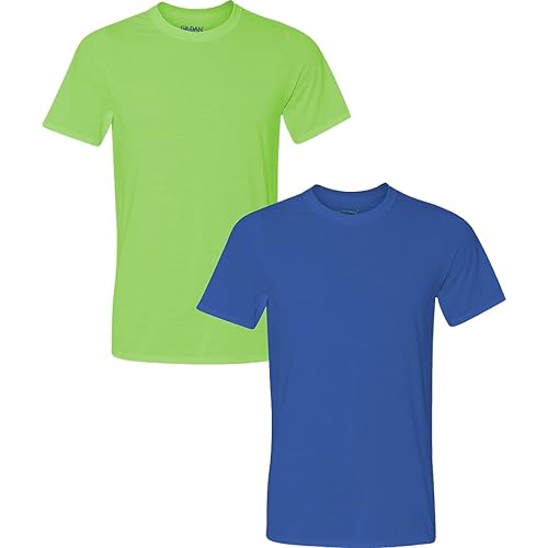 Gildan Men's Moisture Wicking Polyester Performance T-Shirt, 2-Pack