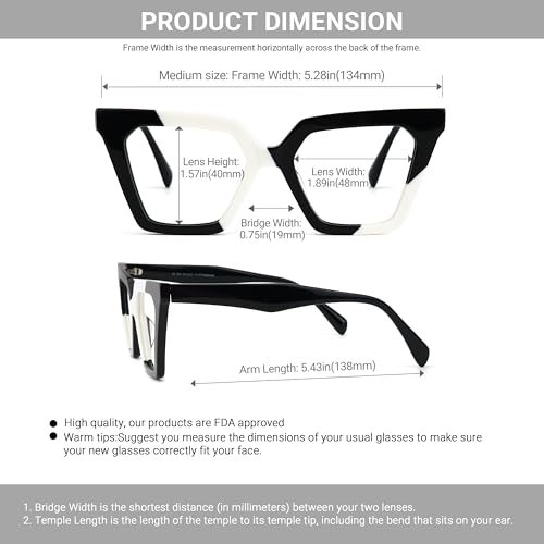 Image of VOOGLAM Tortoise Cat Eye Frame Blue Light Blocking Glasses,Fashion Glasses for Women Anti Eyestrain & UV