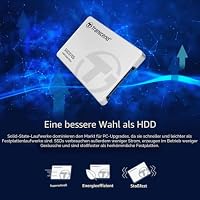 Transcend Highspeed 256 GB interne 2.5” SSD (≠HDD) SATA III 6Gb/s, robust und schnell, für Aufrüstung von Desktop-PCs, Laptops, Notebooks, PS4, Xbox TS256GSSD370S, silber – Ansicht 7