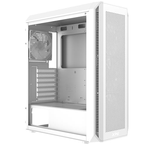 XPG VALOR AIR PLUS Mid-Tower PC Case, ATX/Micro-ATX/Mini-ITX Compatible, High Airflow, ARGB Fans, 340mm GPU Support (White) 2