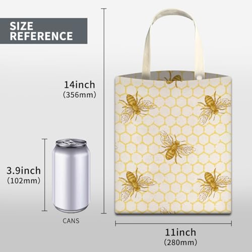 Image of Car Trash Can, Cute Car Trash Bag, Hanging Car Organizer and Storage Bag, Trash Bin for Car Accessories, Vehicle, Travelling, Camping Cute Yellow Bees Honey