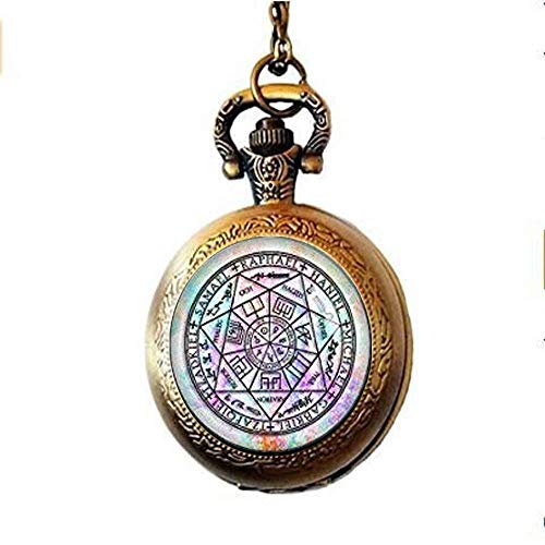 Preisvergleich Produktbild Seven Arch Angels Taschenuhr Halskette Schutz Amulett Erzengel Michael Schmuck Engel Schmuck Kunst Bild Schmuck