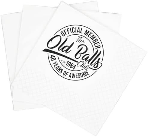 SharkBliss 65th Birthday Cocktail Napkins, 100 Pack - 5x5 Inch 2-Ply Paper Napkins With "Cheers To 65 Years"
