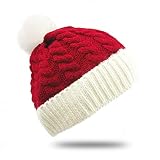 Red Christmas Knitted Hat for Baby Xmas Elf Knit Warm Baby Santa Hat Cute Newborn Beanie Hat with Po
