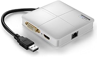 TNP USB 3.0 to HDMI & DVI/VGA + RJ45 Gigabit Ethernet Network Adapter